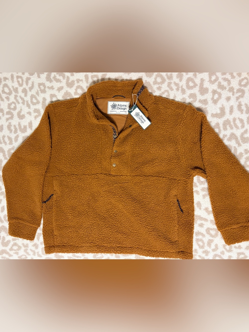 Alpine Caramel Sherpa Half-Zip Pullover